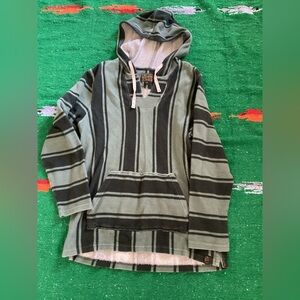 Lucky Brand Sweater Men Large Adult Green Hoodie Pullover Fleece Jacket Cotton